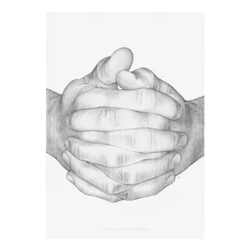 Folded Hands juliste - 50x70 cm - Paper Collective