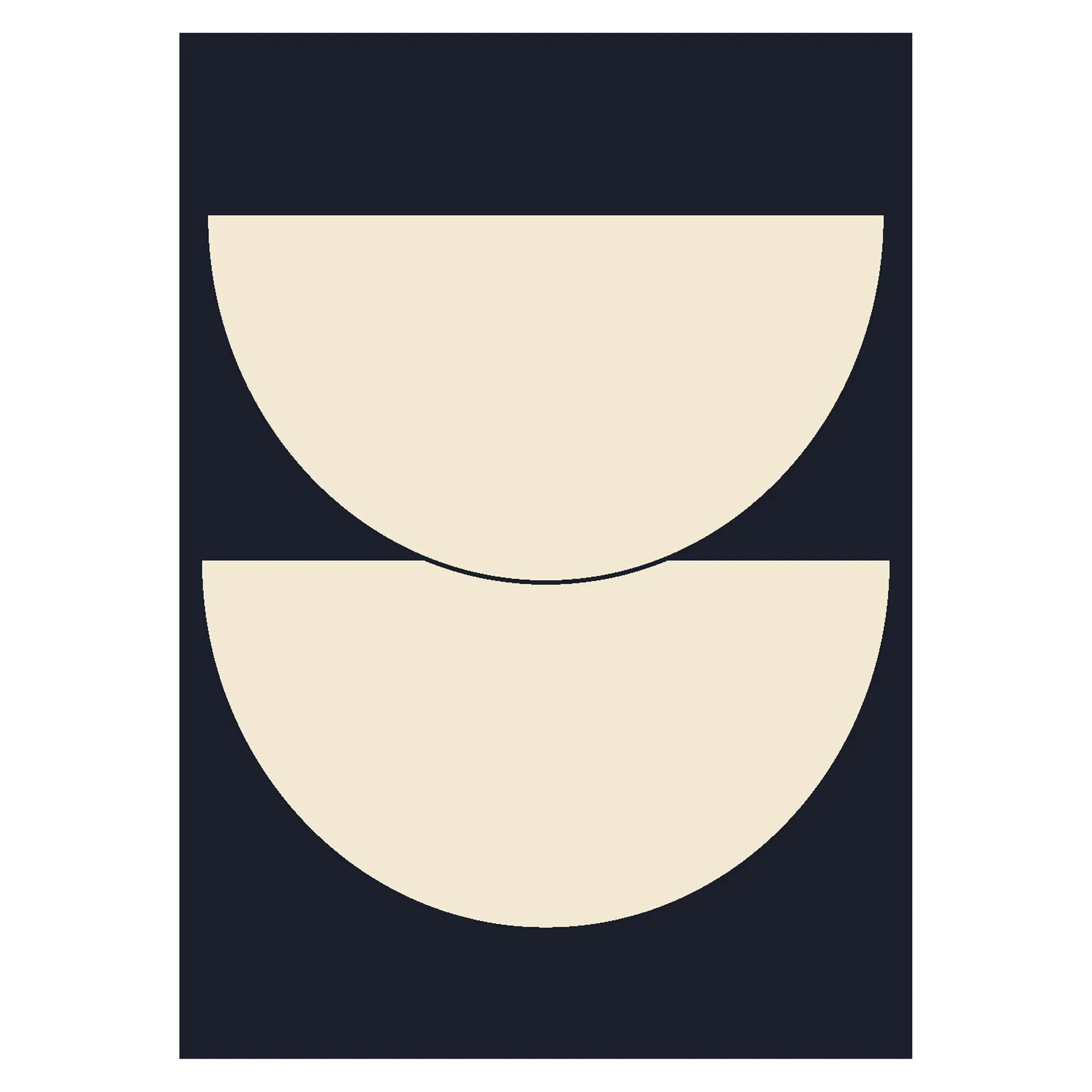 Half Circles I juliste sininen, 50x70 cm Paper Collective