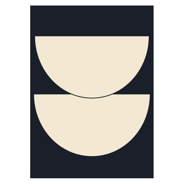 Half Circles I juliste sininen - 50x70 cm - Paper Collective