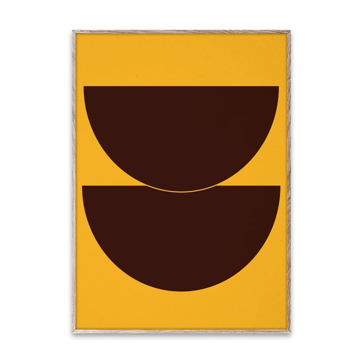Half Circles II juliste keltainen - 50x70 cm - Paper Collective