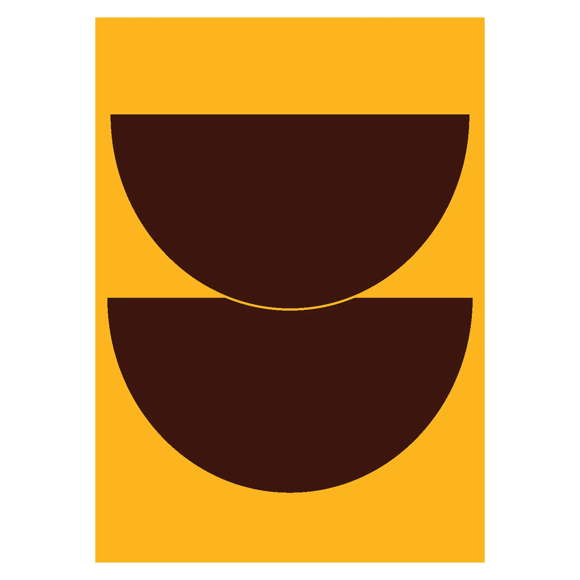 Half Circles II juliste keltainen, 50x70 cm Paper Collective