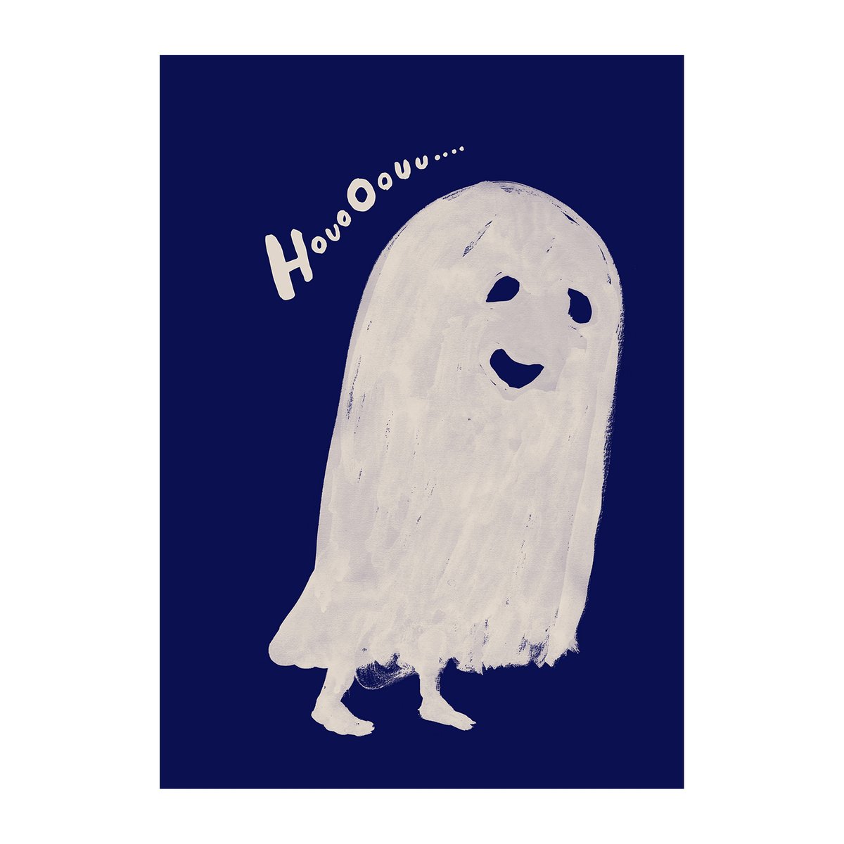 Paper Collective HouoOouu white -juliste 30x40 cm | Skandinaavinen Sisustus | Julisteet | Sininen