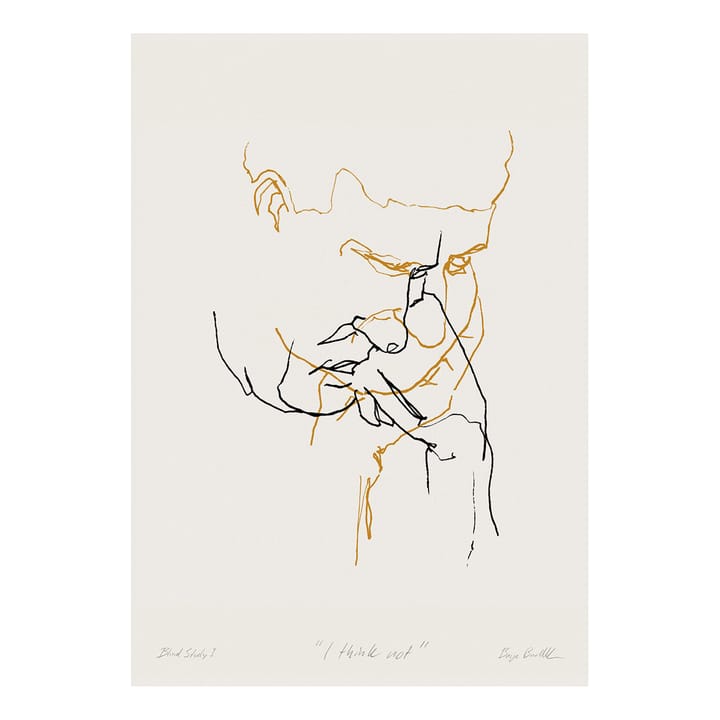 I Think Not 01 (keltainen) juliste, 50x70 cm Paper Collective