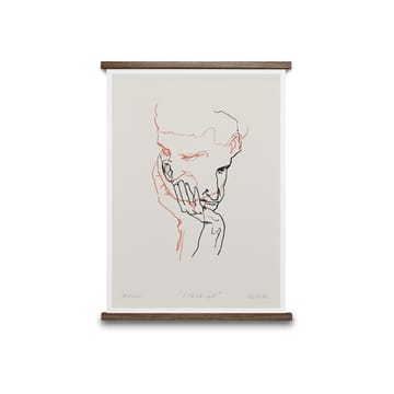 I Think Not 02 (punainen) juliste - 30x40 cm - Paper Collective
