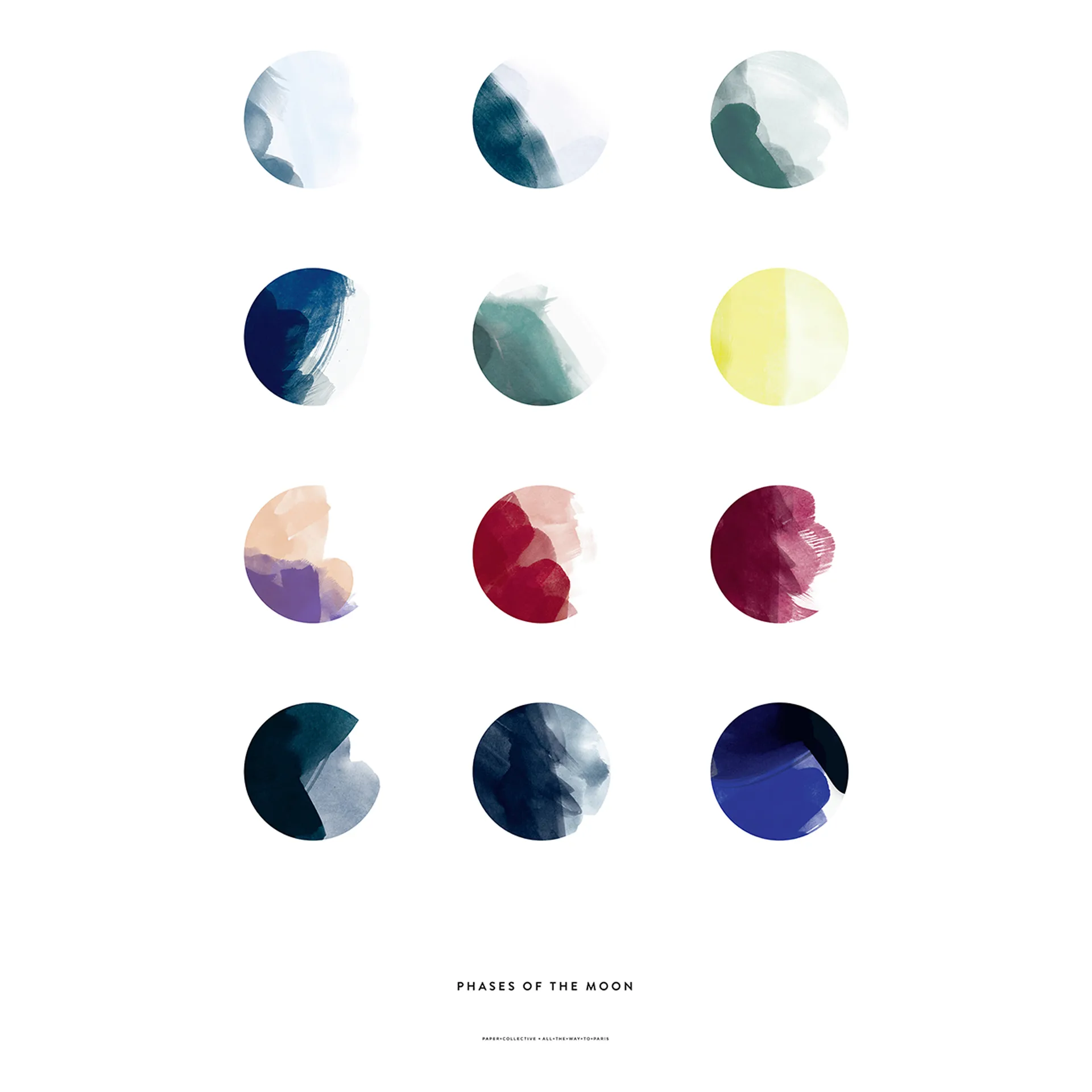 Moon Phases juliste, 50x70 cm Paper Collective