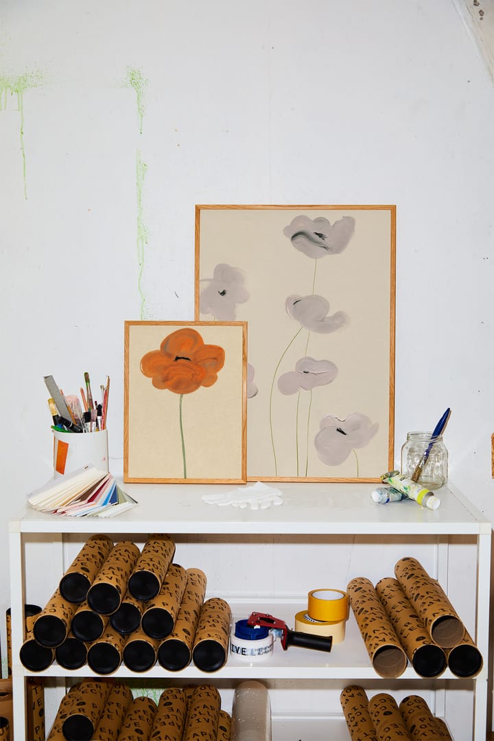 Orange Unikko -juliste - 30 x 40 cm - Paper Collective