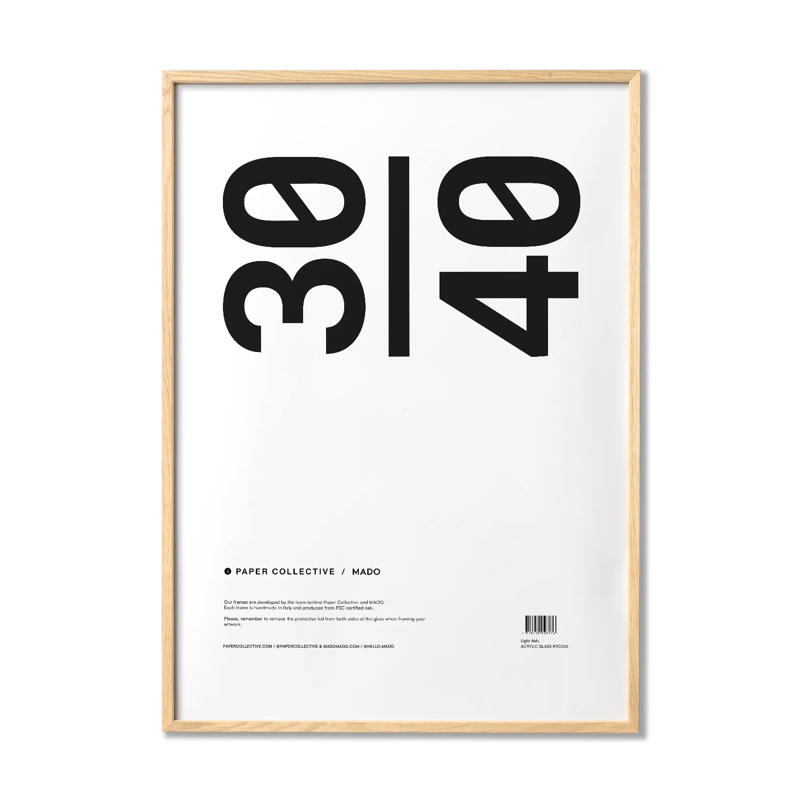 Paper Collective kehys, pleksilasi -ask, 30x40 cm Paper Collective