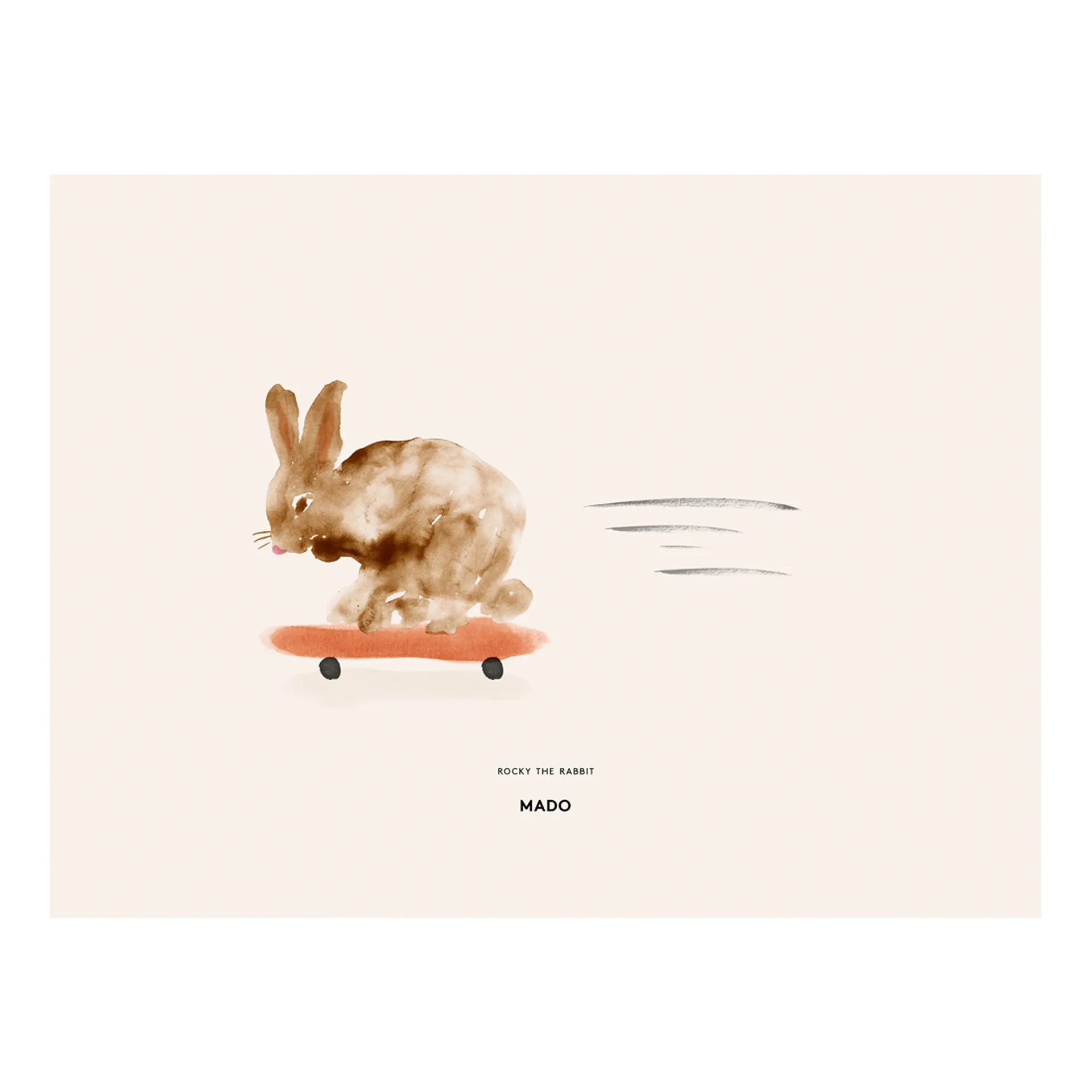 Rocky the Rabbit -juliste, 30x40 cm Paper Collective