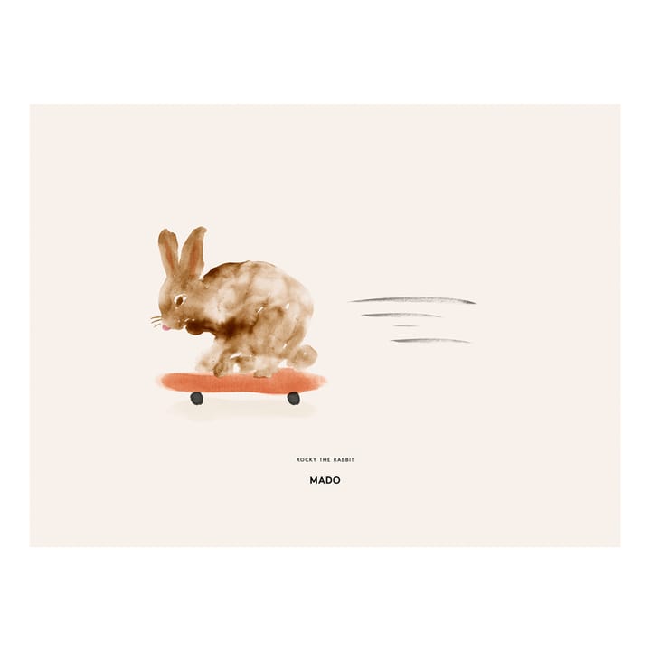Rocky the Rabbit -juliste - 30x40 cm - Paper Collective