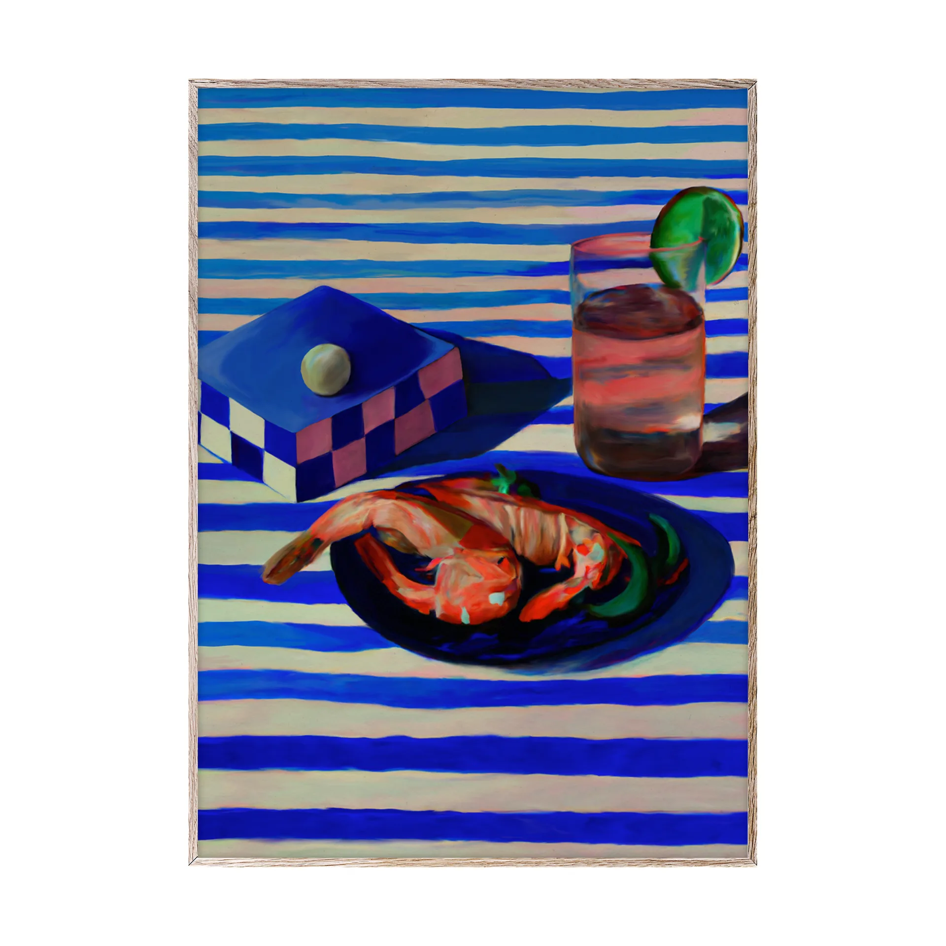 Shrimp & Stripes -juliste, 30 x 40 cm Paper Collective