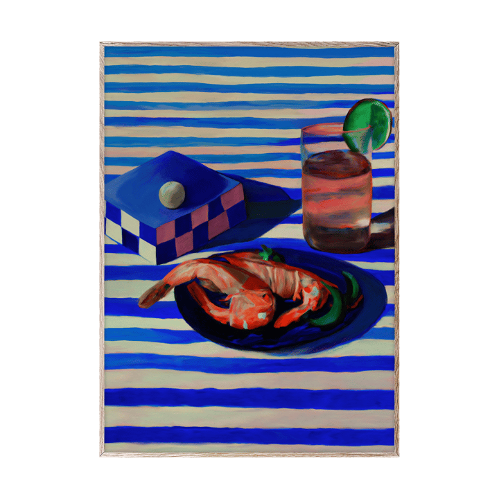 Shrimp & Stripes -juliste - 30 x 40 cm - Paper Collective