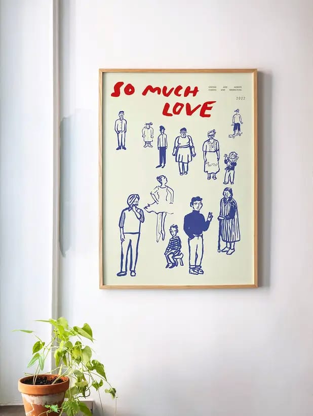 So Much Love juliste, 50 x 70 cm Paper Collective