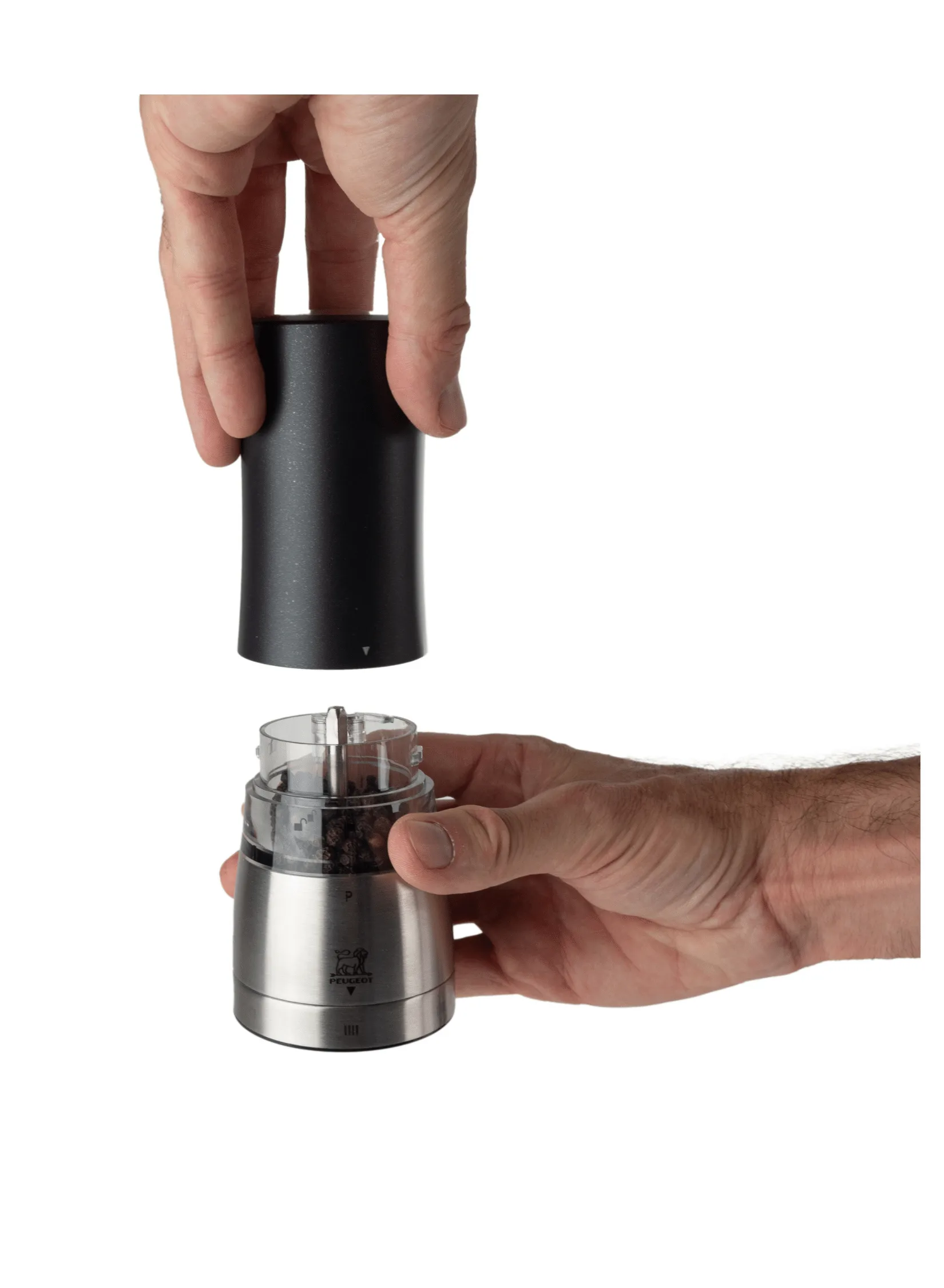 Daman sähköinen maustemylly 2-pakkaus, Musta Peugeot
