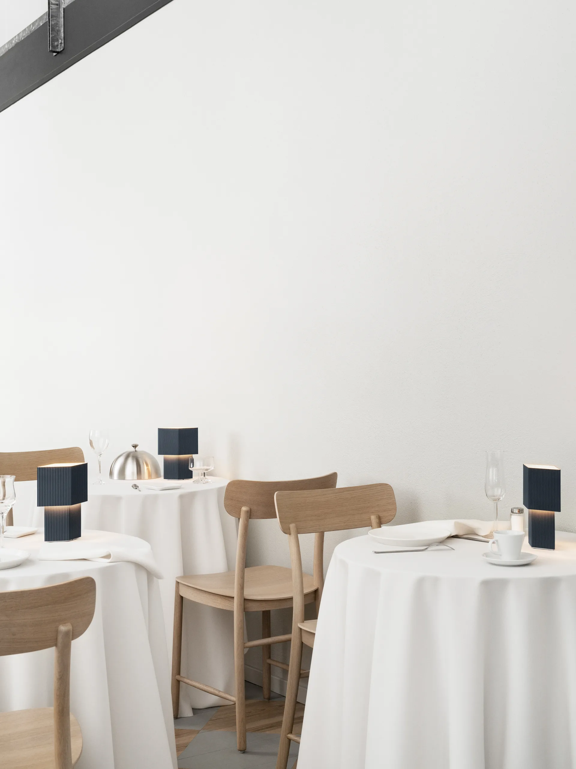 Romb Mini kannettava -pöytävalaisin 19 cm, Blue stone Pholc