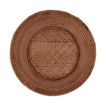 Classic Rattan pöytätabletti - Dark Brown, 33 cm - Pick a Poppy