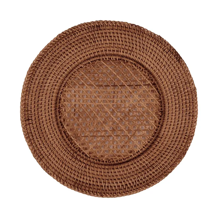 Classic Rattan pöytätabletti - Dark Brown, 33 cm - Pick a Poppy