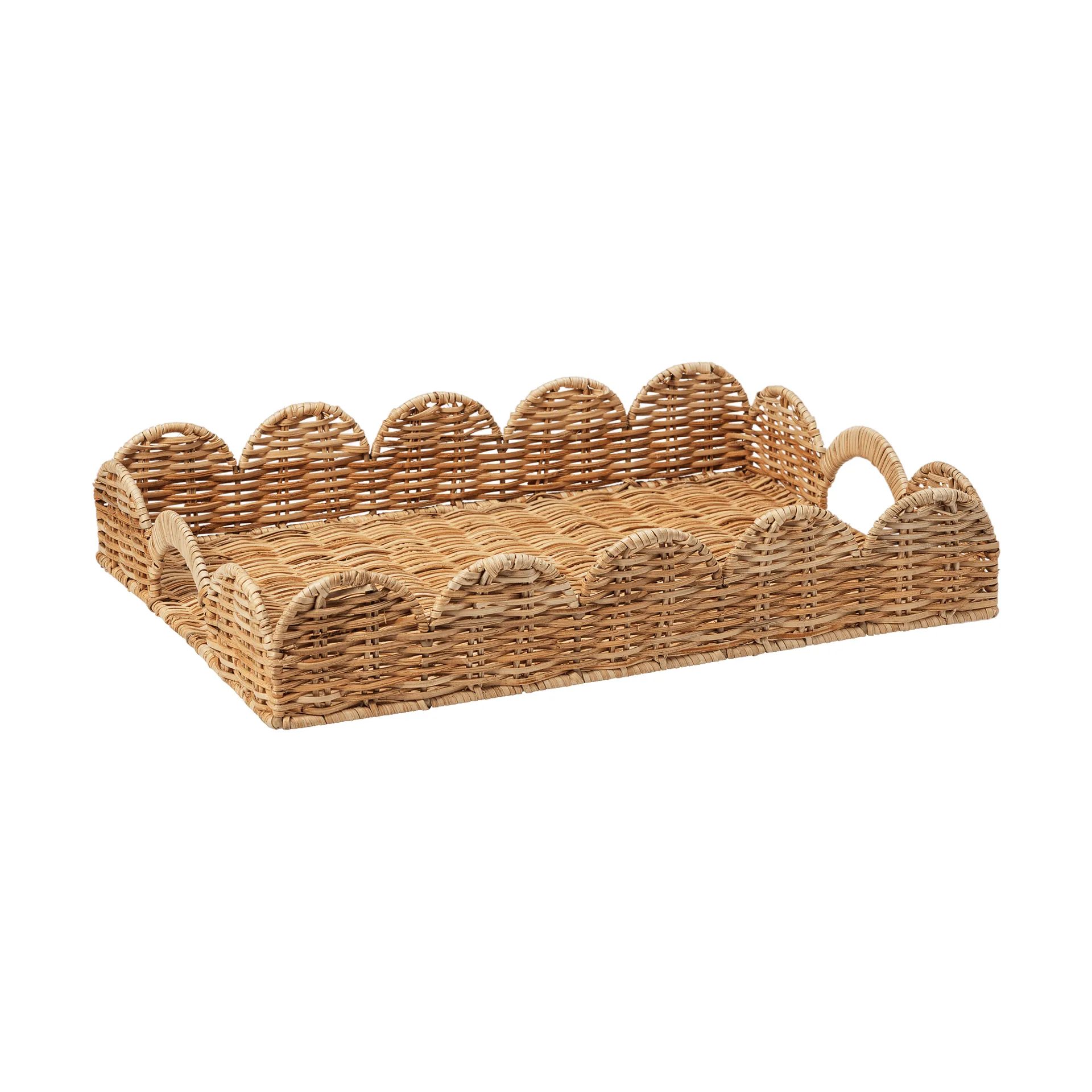 Classic Scallop tarjotin, Natural, 30x40 cm Pick a Poppy