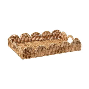 Classic Scallop tarjotin - Natural, 30x40 cm - Pick a Poppy
