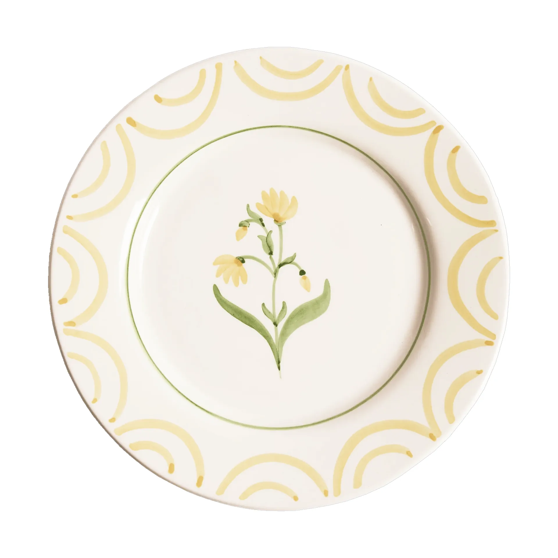Cottage Flower lautanen, Yellow, 28 cm Pick a Poppy