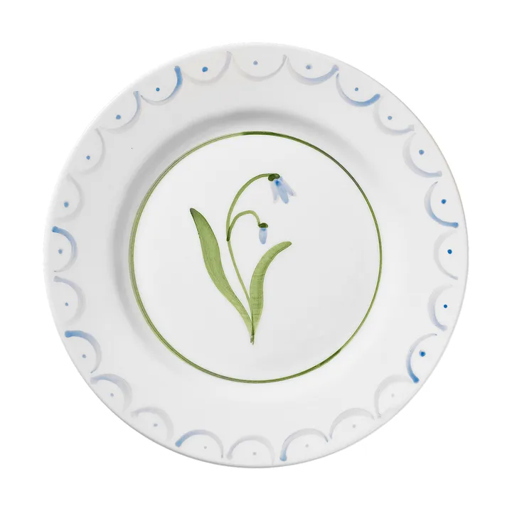 Cottage Flower salaattilautanen - Light Blue, 22 cm - Pick a Poppy