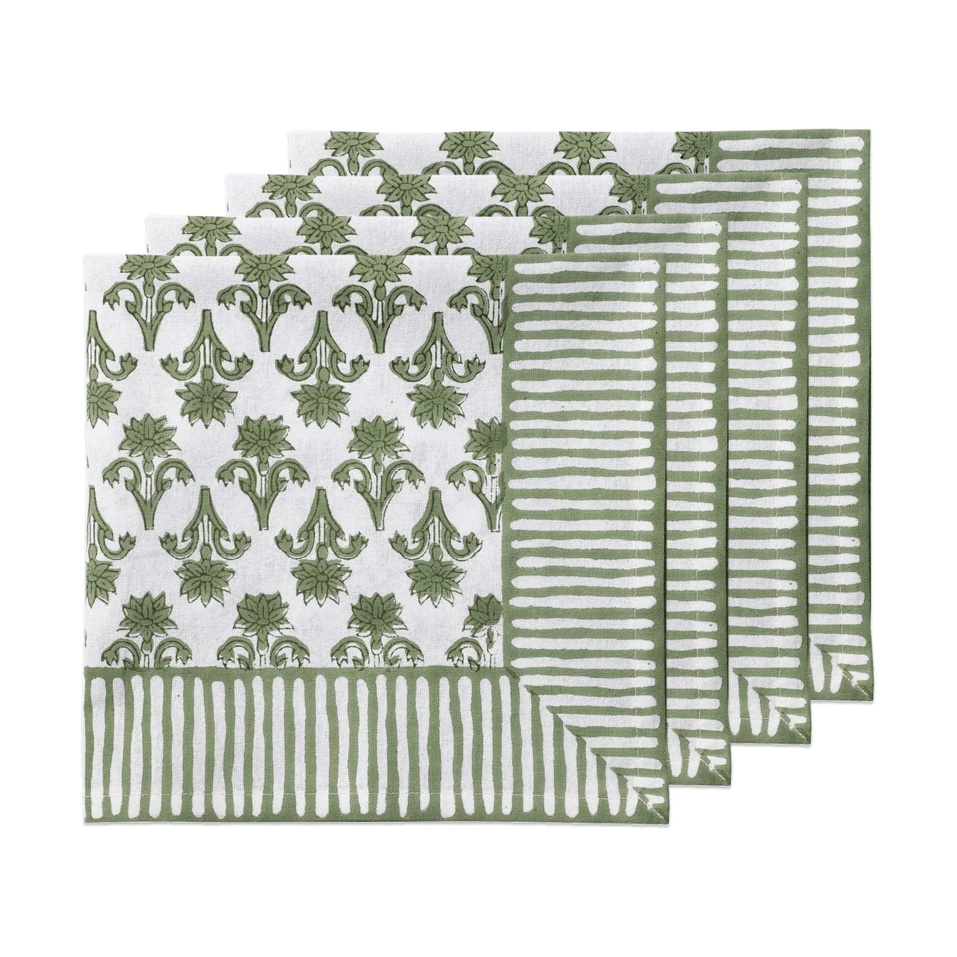 Lily-puuvillalautasliina, Vihreä, 4-pack, 45x45 cm Pick a Poppy