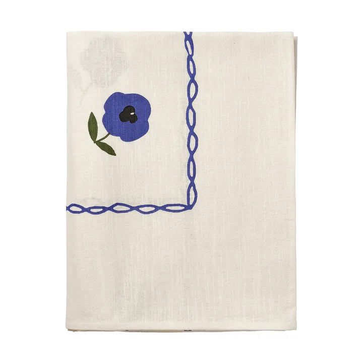 Madelen Möllard Pansy pöytäliina - Blue 250x150 cm - Pick a Poppy
