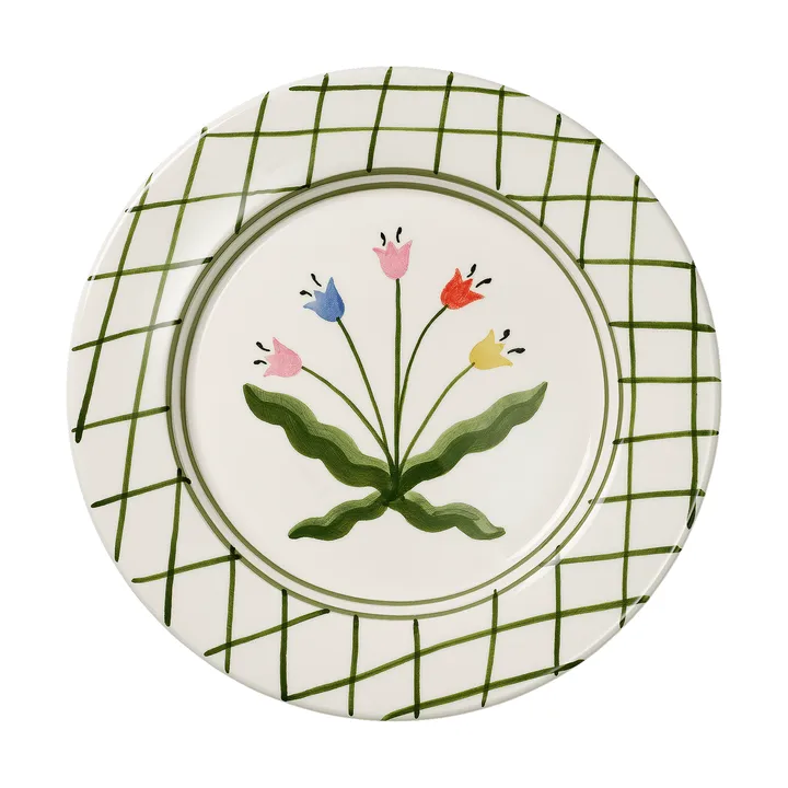 Madelen Möllard Tulip lautanen - Vihreä, 28 cm - Pick a Poppy