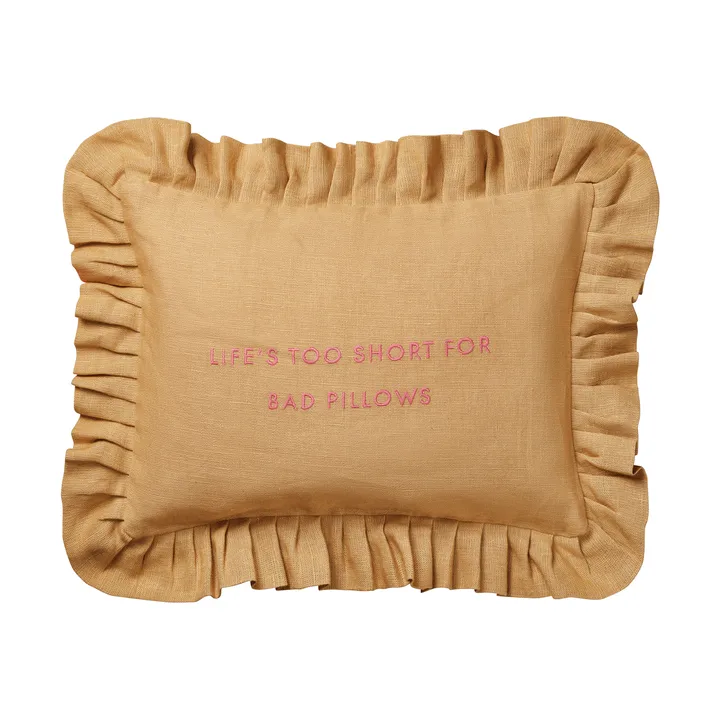 Quote tyynynpäällinen - Harvest yellow, 30x40 cm - Pick a Poppy