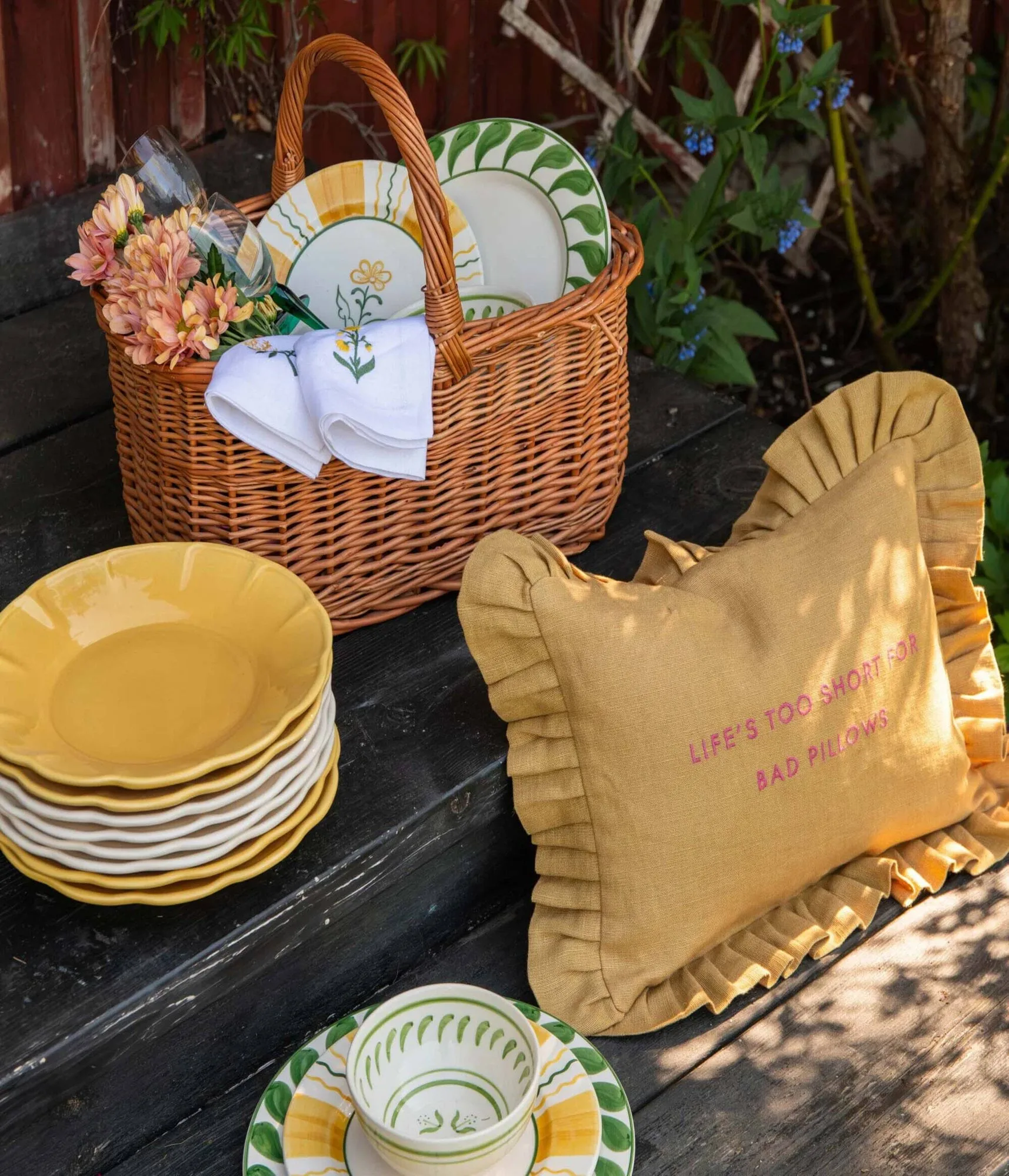 Quote tyynynpäällinen, Harvest yellow, 30x40 cm Pick a Poppy