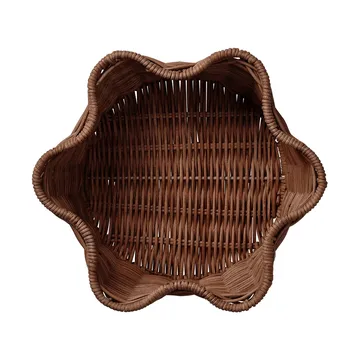 Rattan-pyöreä kori - Tummanruskea, 23 cm - Pick a Poppy