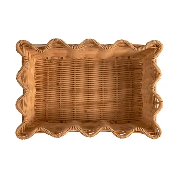 Scallop Rattan kori - Natural, 20x30 cm - Pick a Poppy