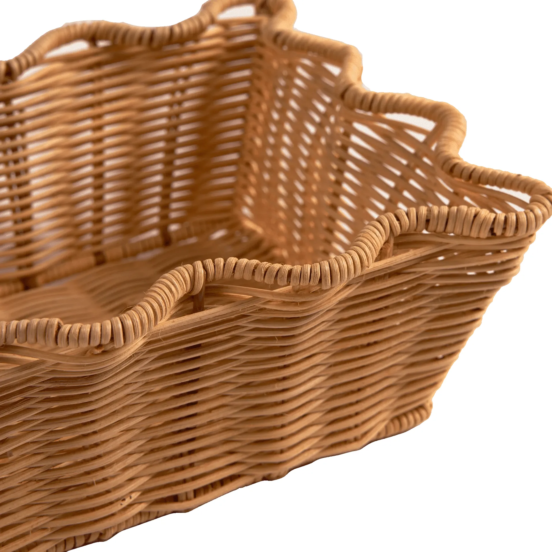 Scallop Rattan kori, Natural, 20x30 cm Pick a Poppy