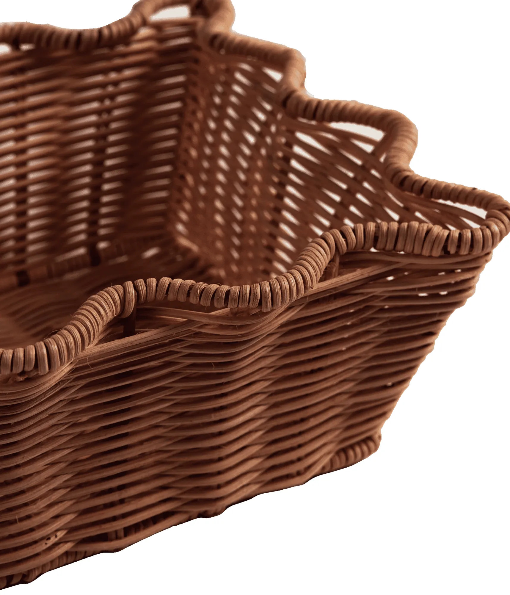 Scallop Rattan kori, Tummanruskea, 20x30 cm Pick a Poppy