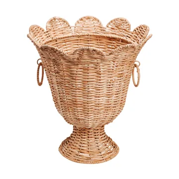 Scallop Rattan maljakko - Natural, 30x31 cm - Pick a Poppy