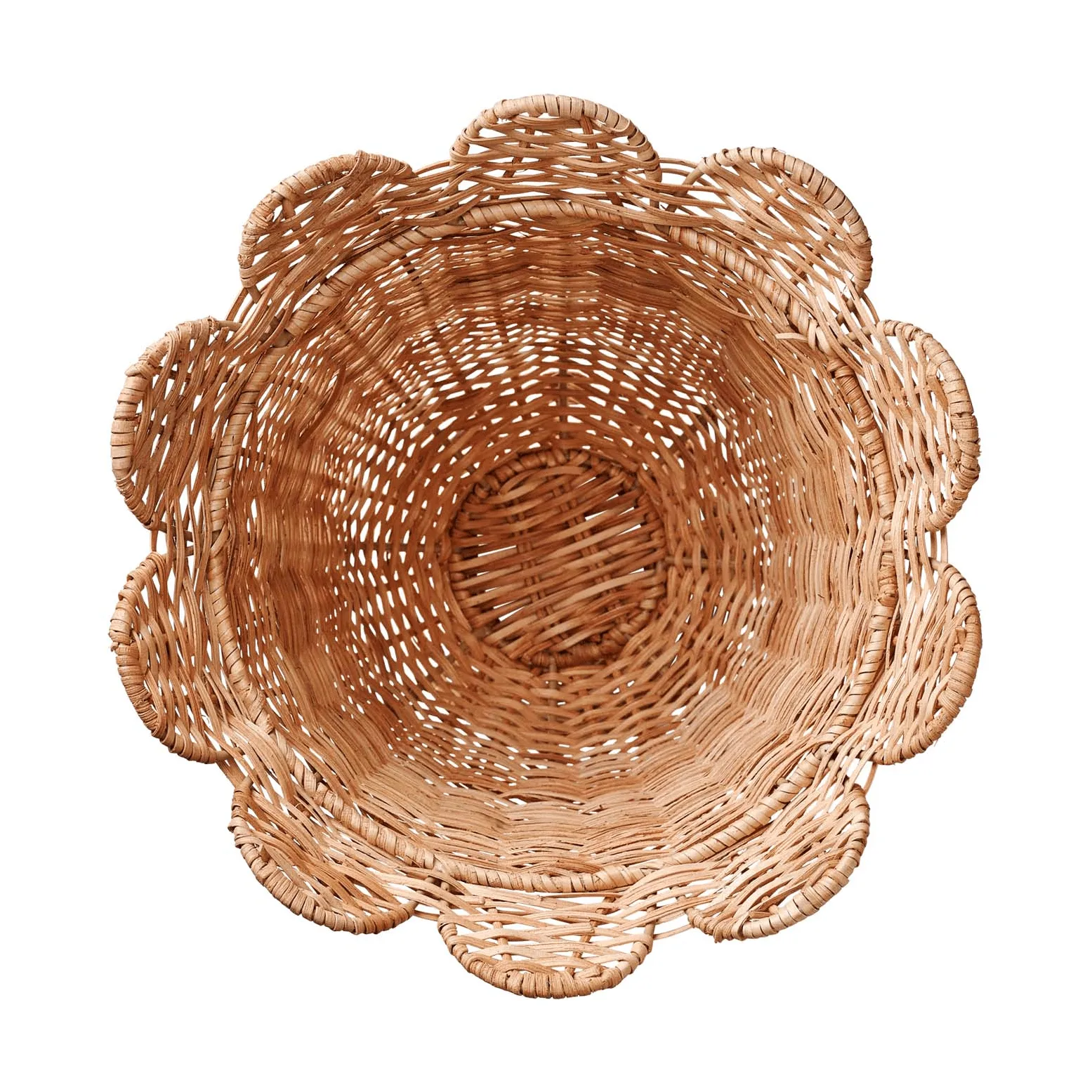 Scallop Rattan maljakko, Natural, 30x31 cm Pick a Poppy