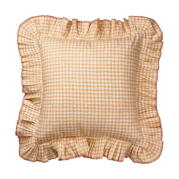 Vichy-tyynynpäällinen - Light Yellow, 40x40 cm - Pick a Poppy