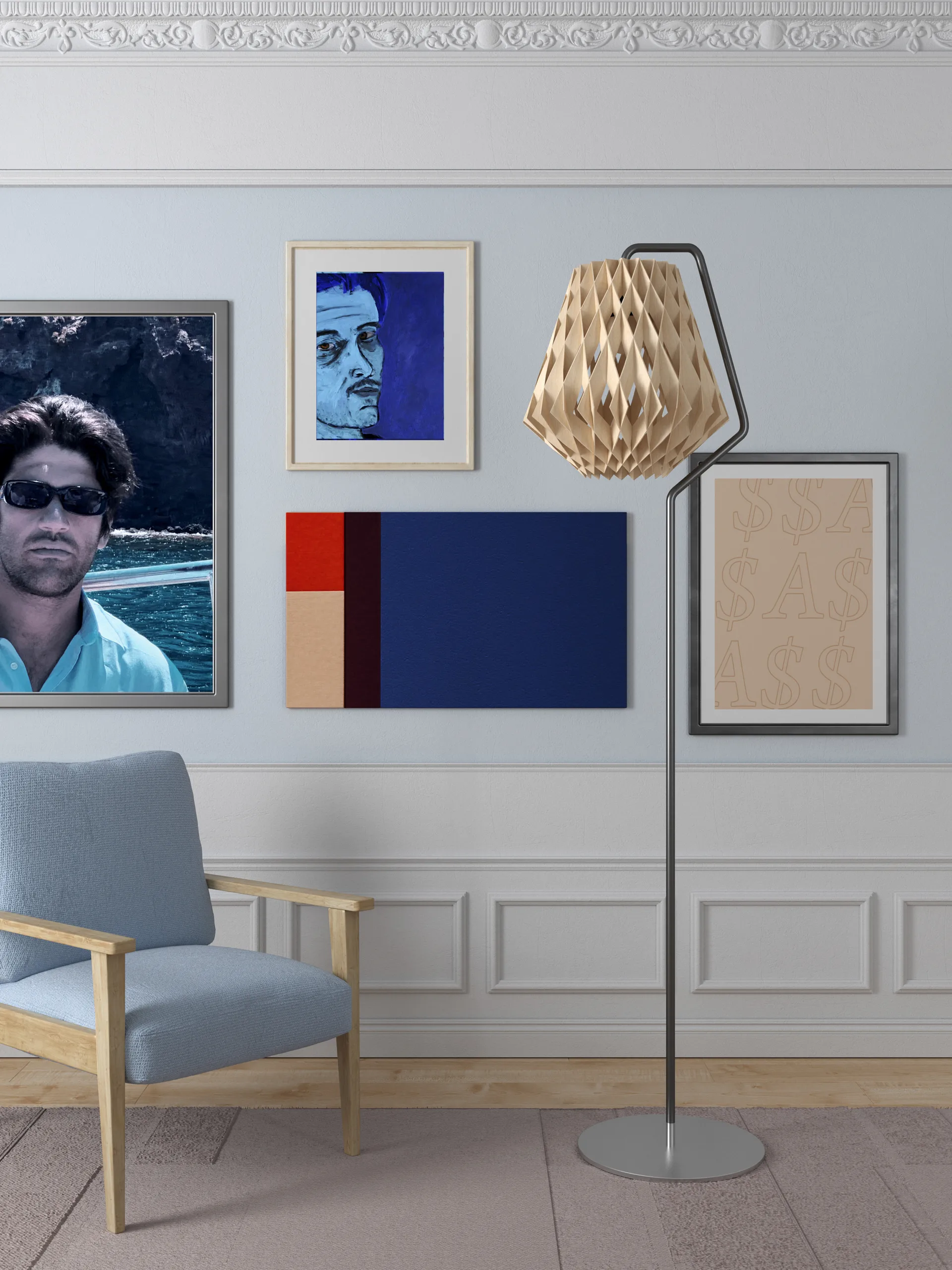 Pilke Signature -lattiavalaisin Ø 28 cm, Koivu Pilke