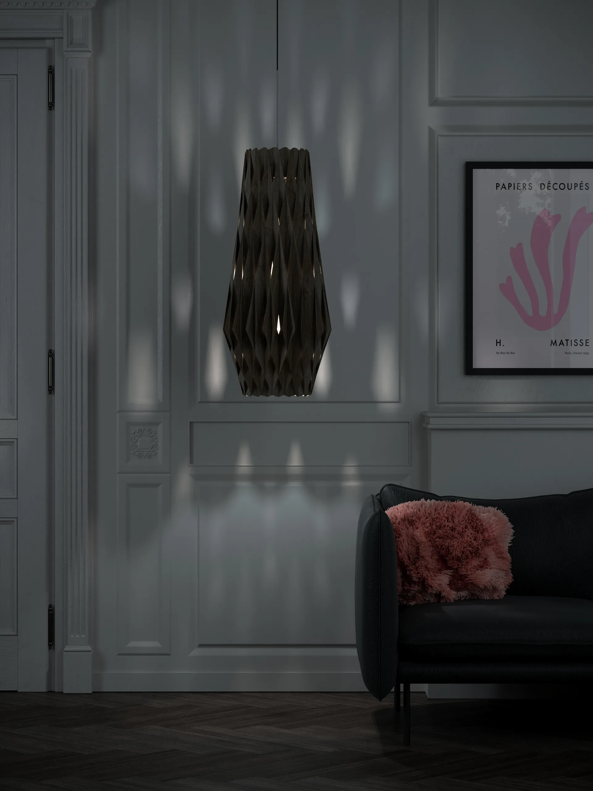 Pilke Signature -riippuvalaisin 30/70 cm, Musta Pilke