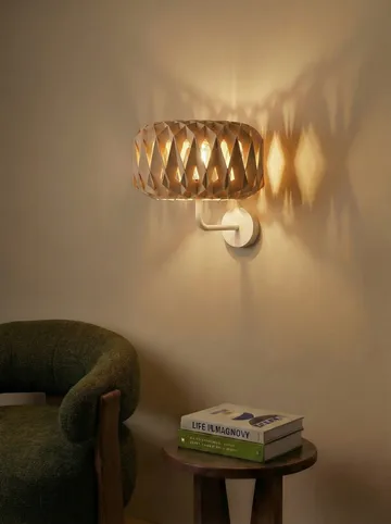 Signature 25 seinälamppu - Koivu, Ø28×15,5 cm - Pilke