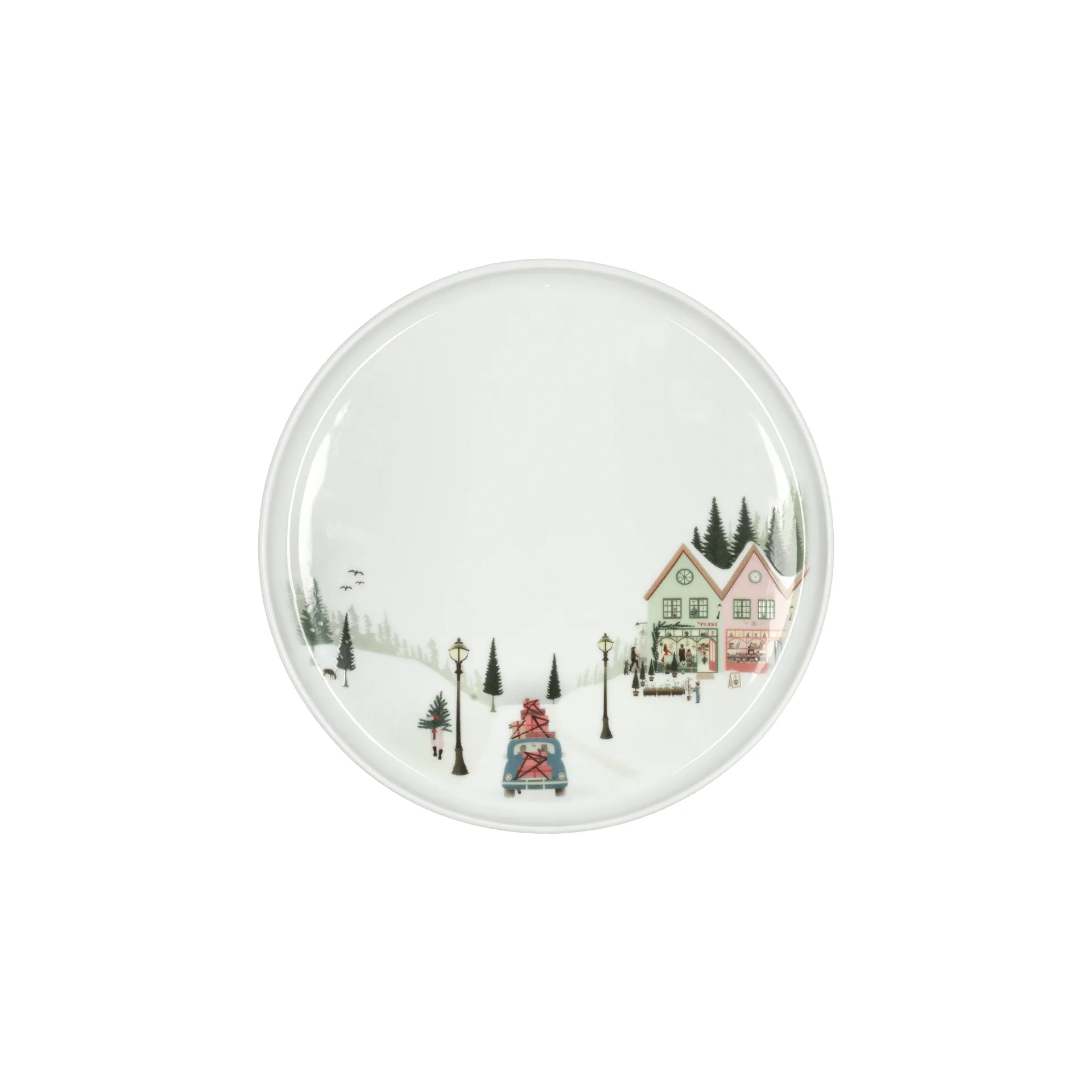 Lautanen litteä suora reuna Vinter 20 cm, Valkea Pillivuyt