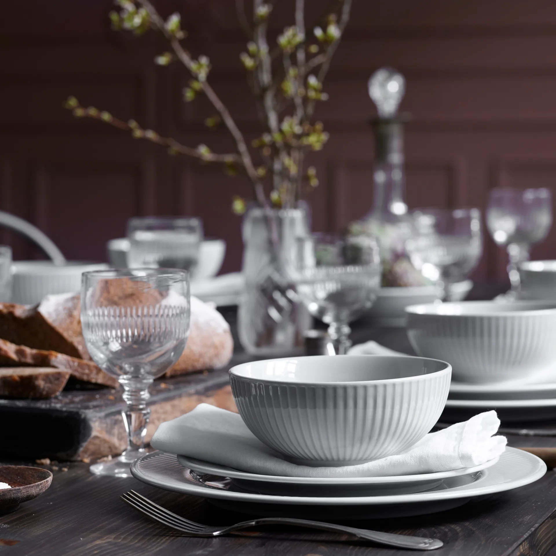 Plissé-kulho 60 cl, Valkoinen Pillivuyt