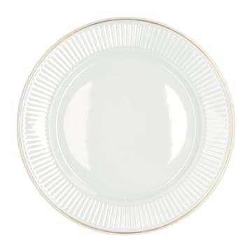 Plissé lautanen kultareunuksella Ø 22 cm - Valkoinen - Pillivuyt