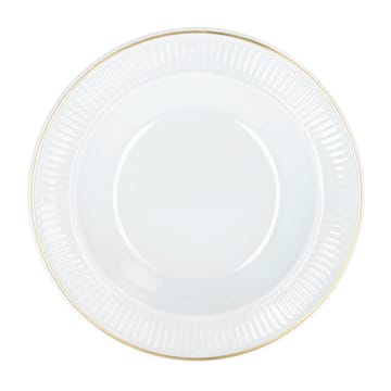 Plissé syvä lautanen kultareunuksella Ø 22 cm - Valkoinen - Pillivuyt