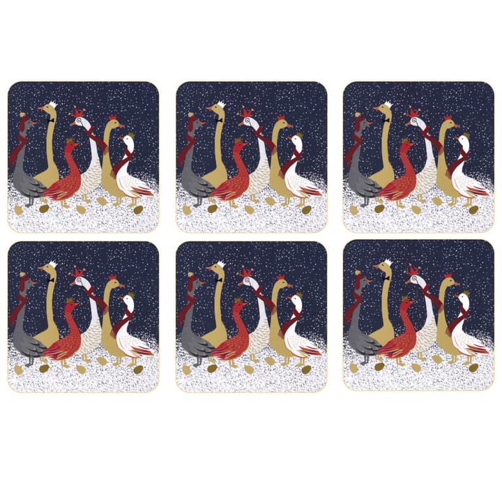 Christmas Geese -lasinalunen, 6-pakkaus - Sininen - Pimpernel