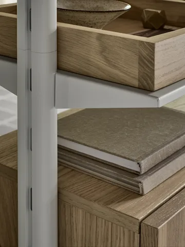 Pira G2 hyllyjärjestelmä F C B White/Oak 256–264 cm - Pira
