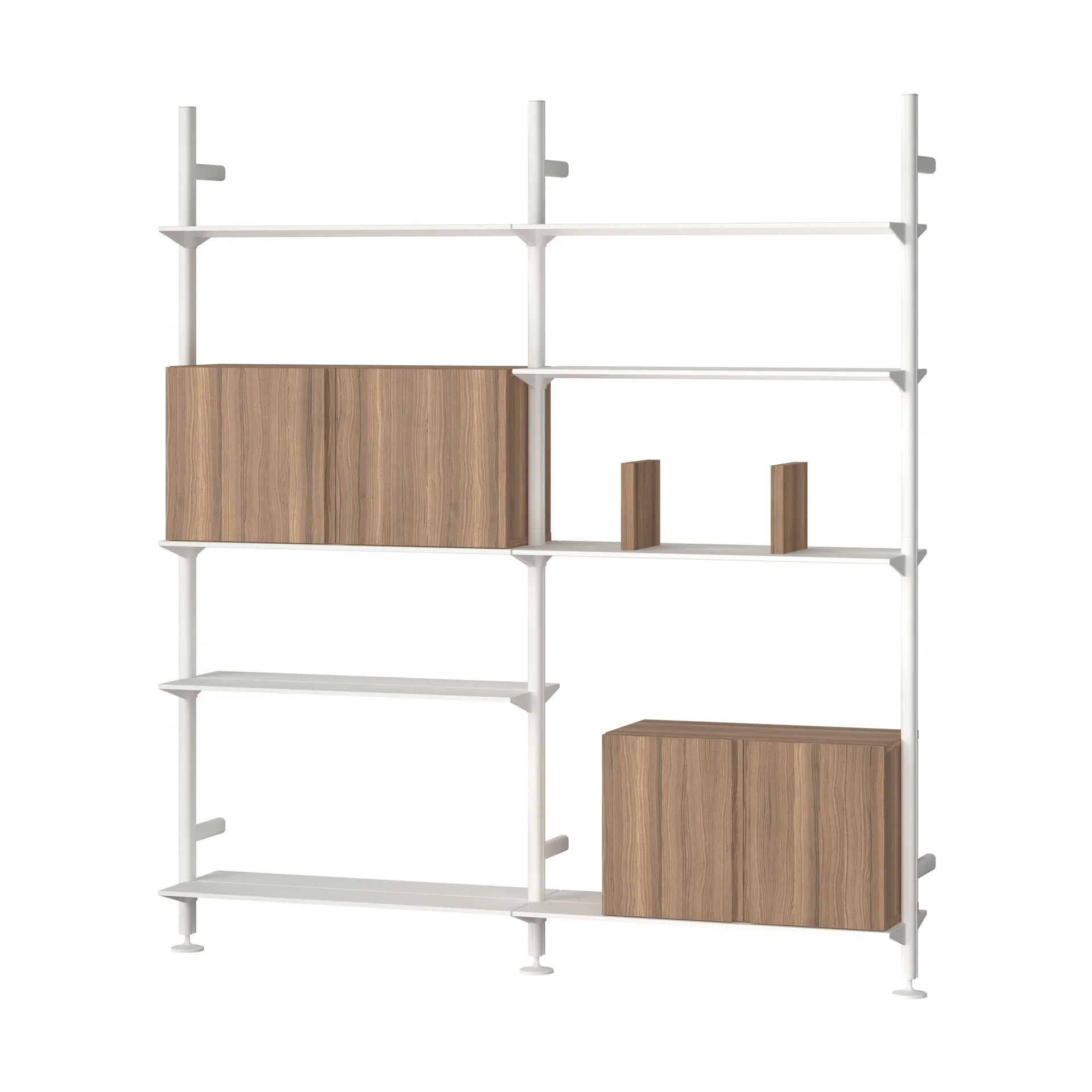 Pira G2 hyllyjärjestelmä W A White/Walnut,  Pira