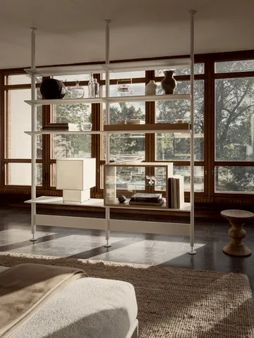 Pira vitriinikaappi - Vaalea tammi kirkas lasi, 90×31 cm, 4 ovea - Pira