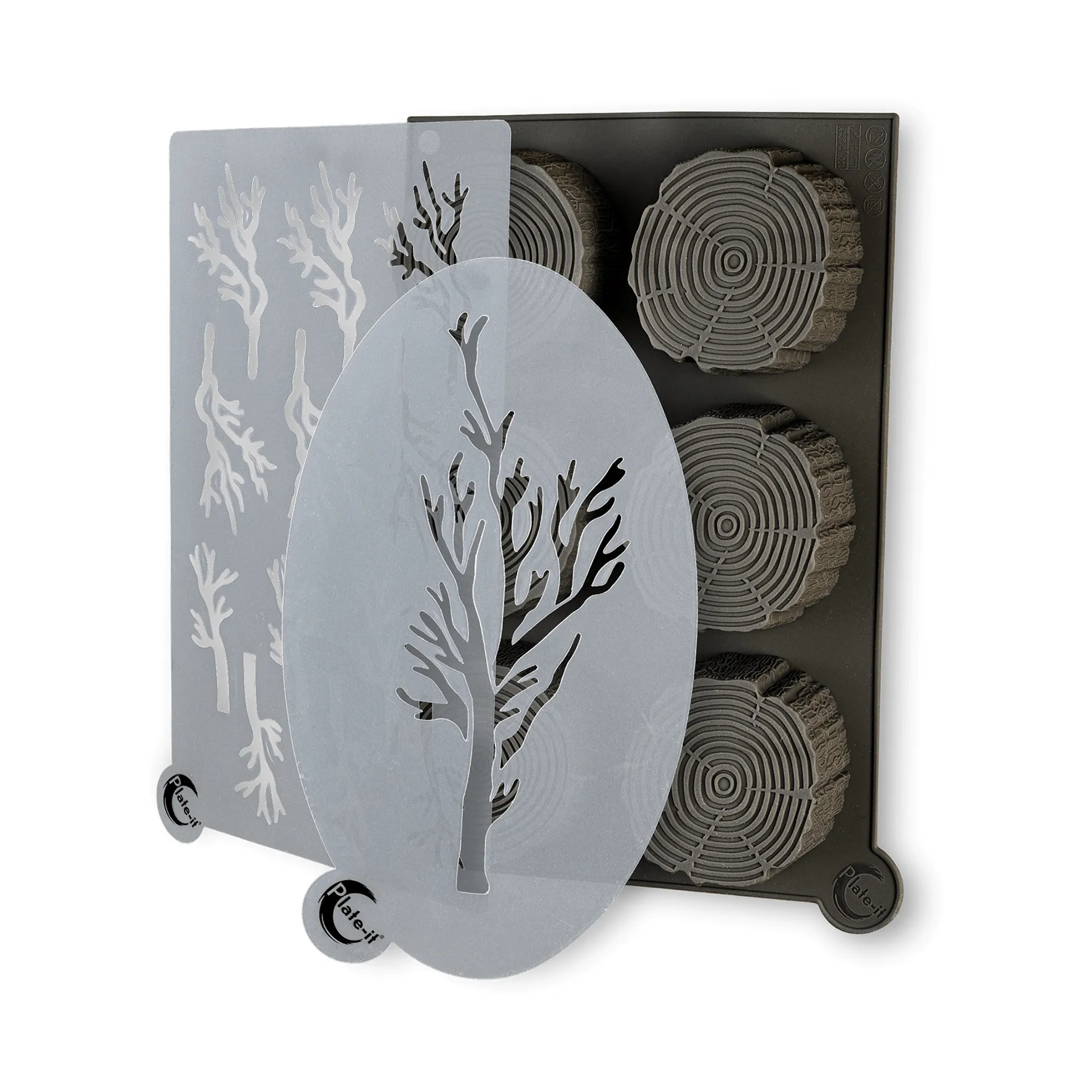 Plate-it vuoat, Wood, silikoni, 3 kpl Plate It