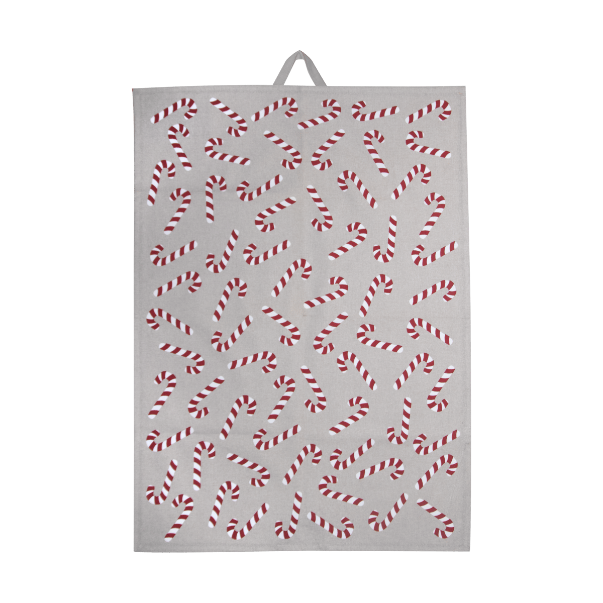 Pluto Design Candy Cane keittiöpyyhe 50x70 cm Valkoinen-harmaa-punainen