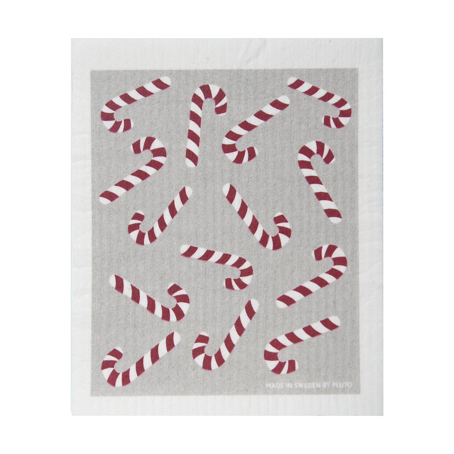 Candy Cane tiskirätti 17x20 cm, Valkoinen-harmaa-punainen Pluto Design
